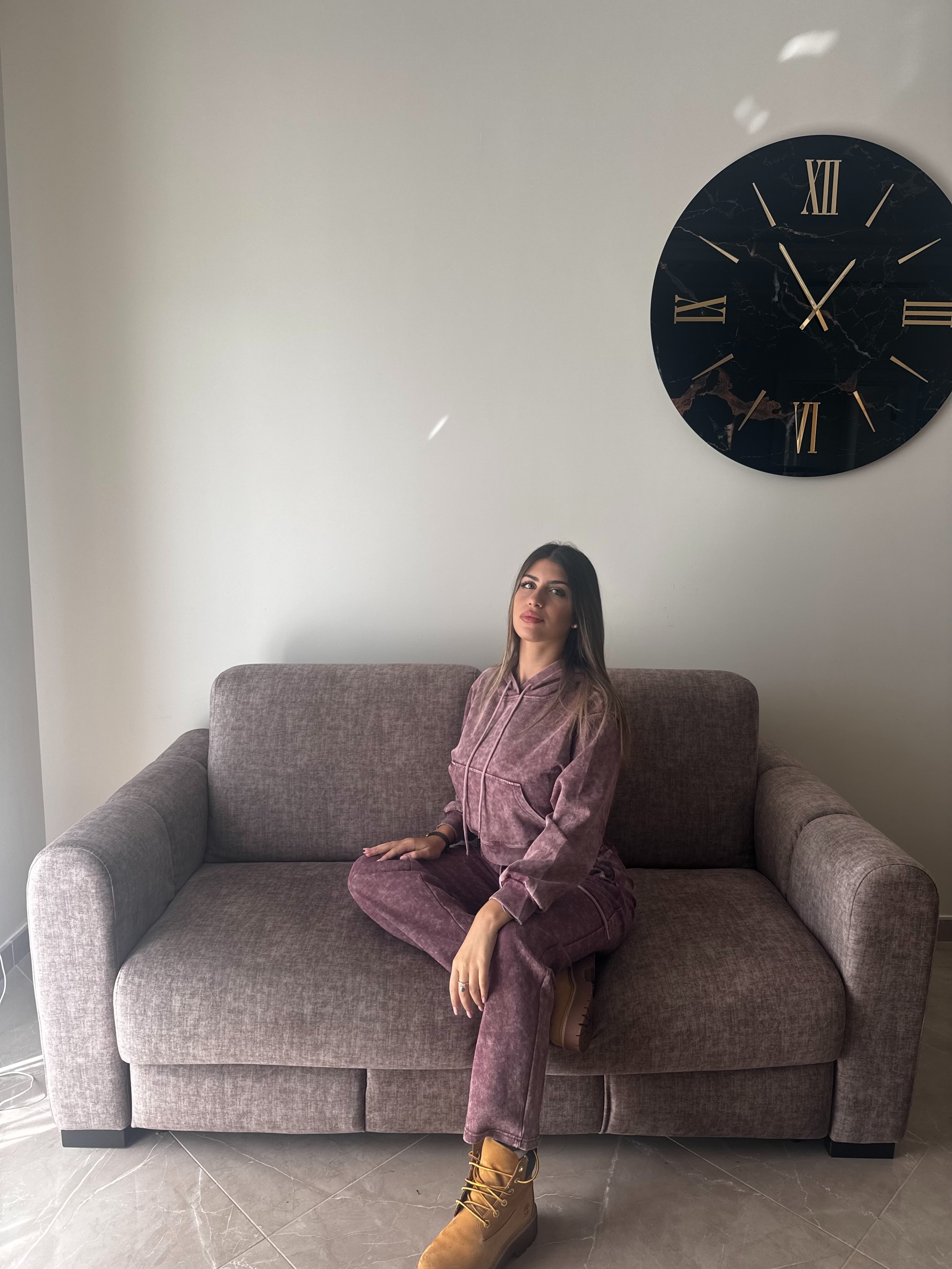 coordinato tuta rosa cipria