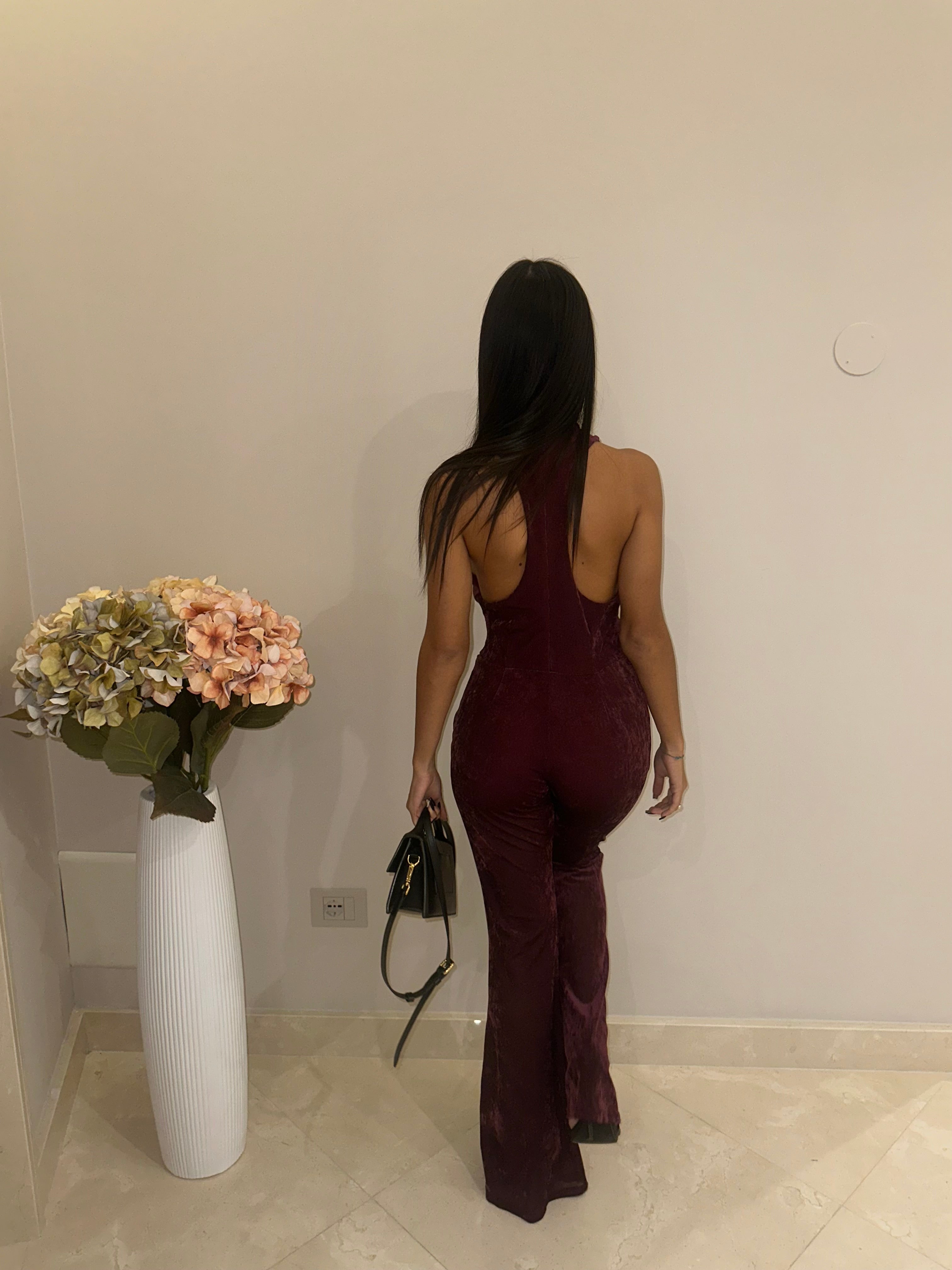 tutina bordeaux in velluto