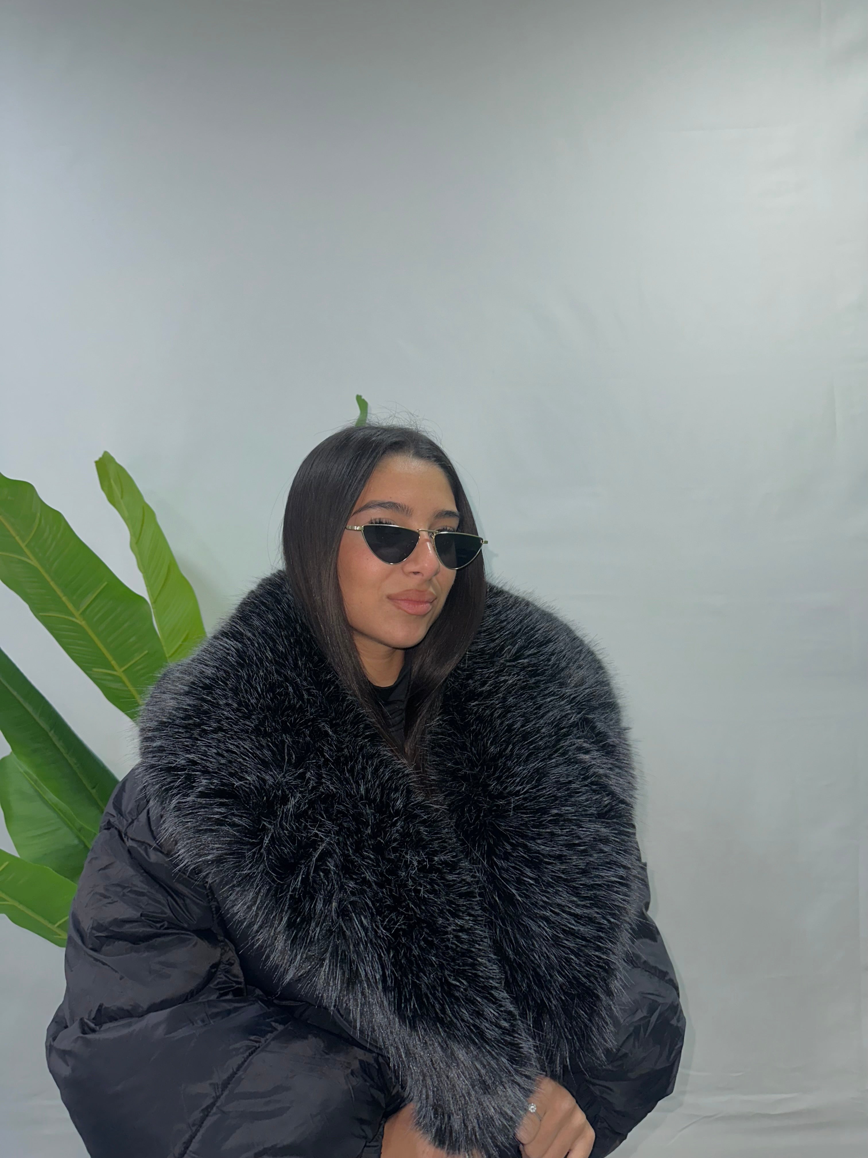 bomber pelliccia nero