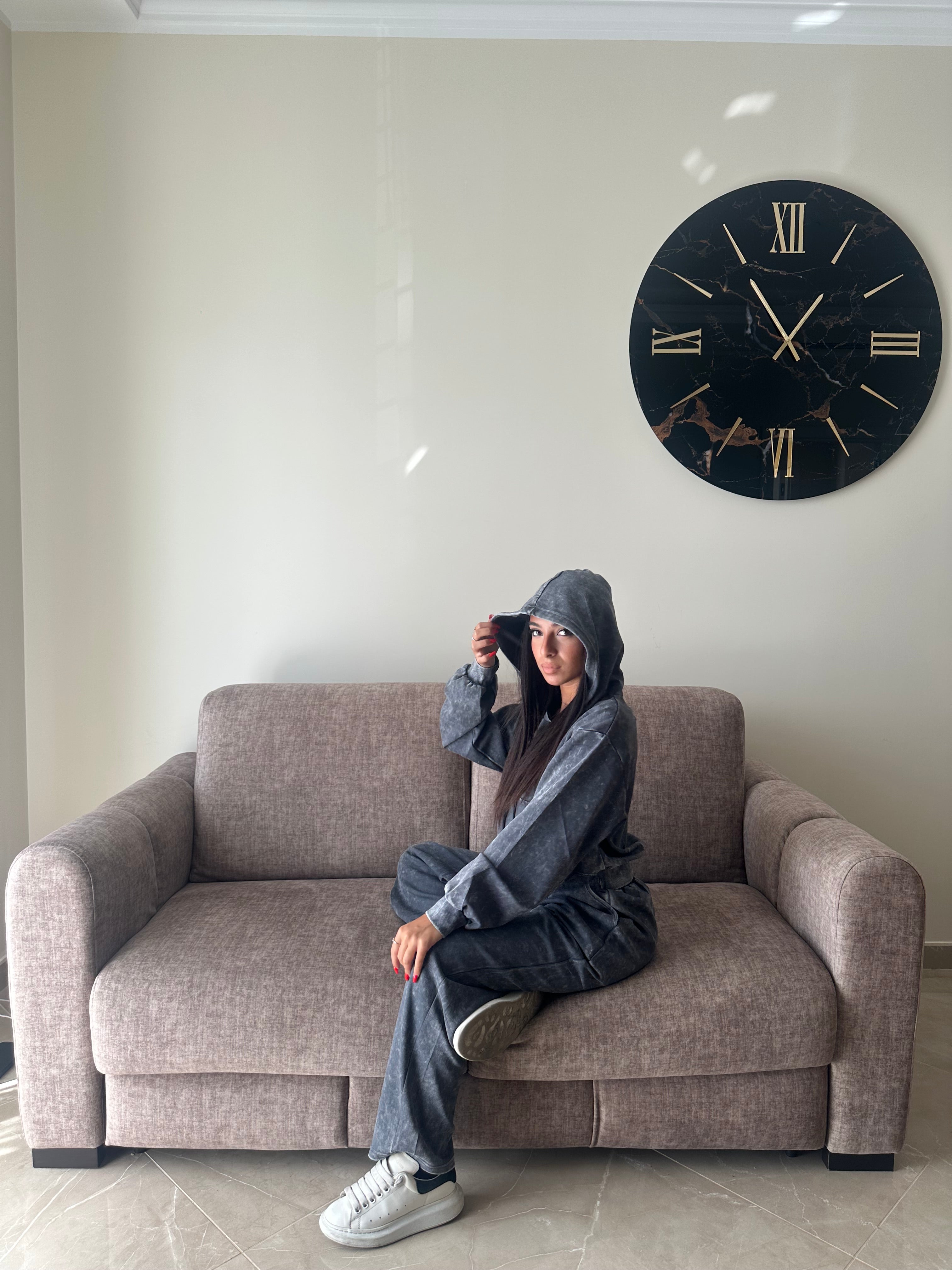 coordinato tuta grigio