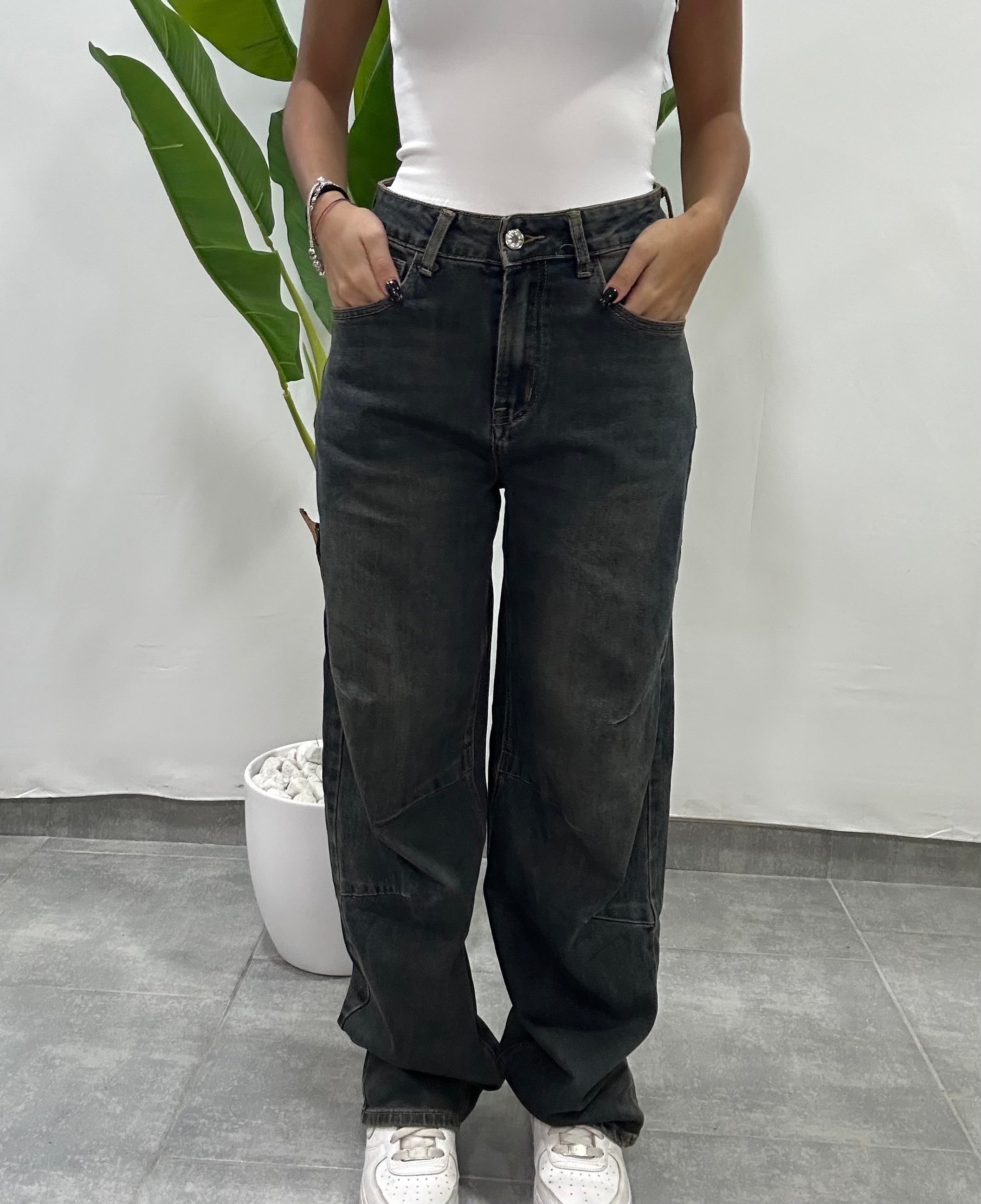 jeans balloon sabbiato