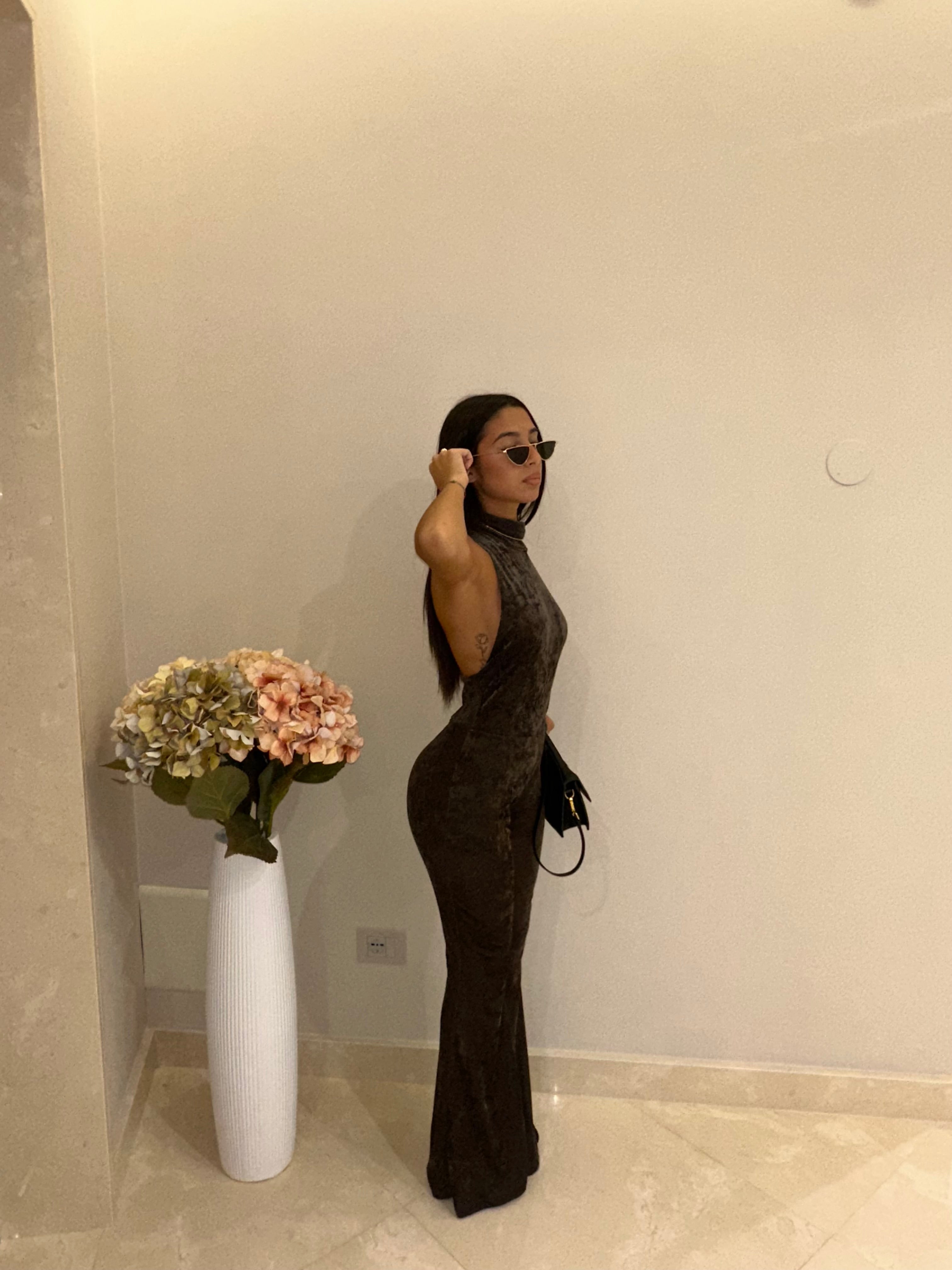 tutina marrone in velluto