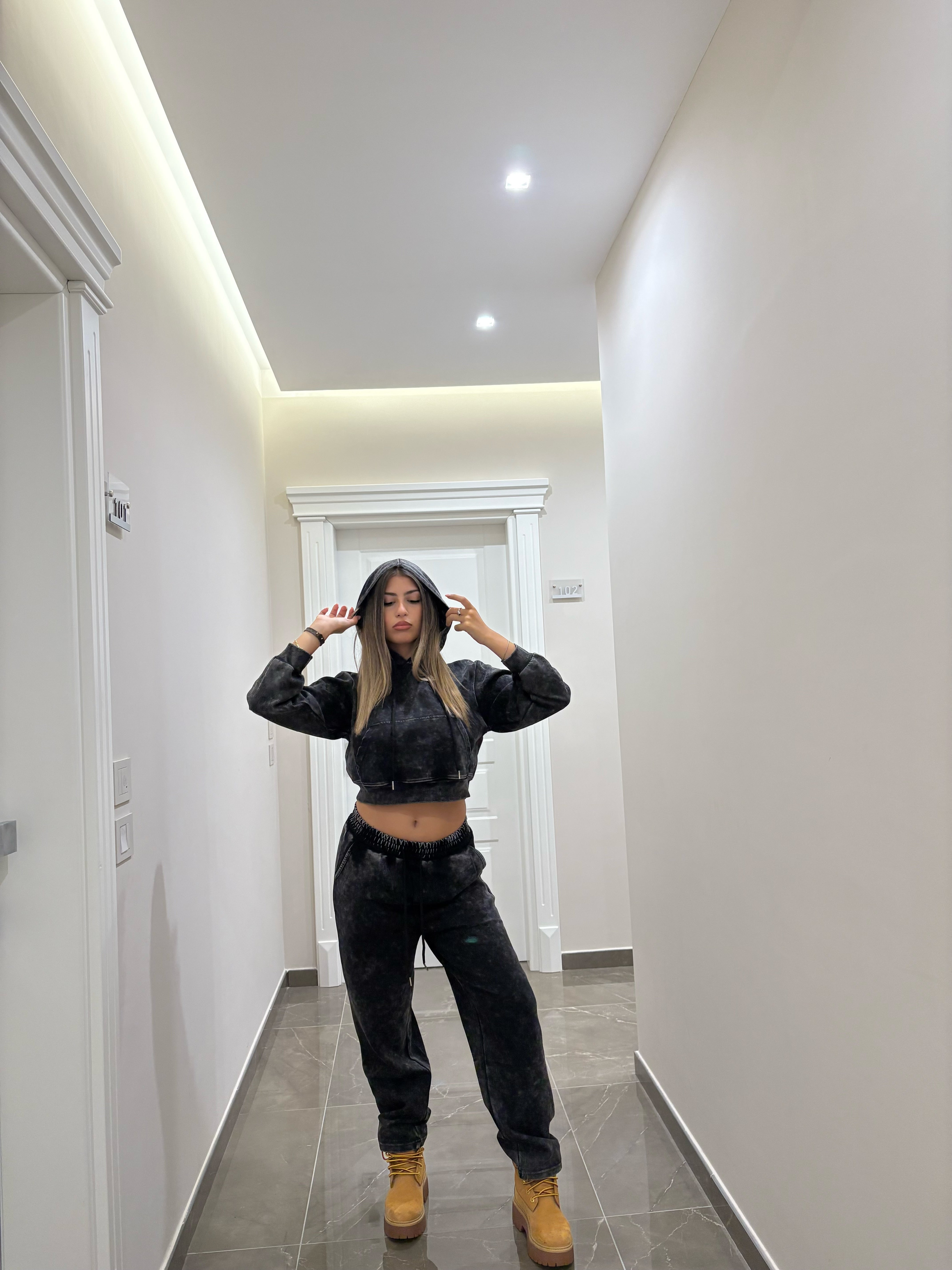 coordinato tuta nero