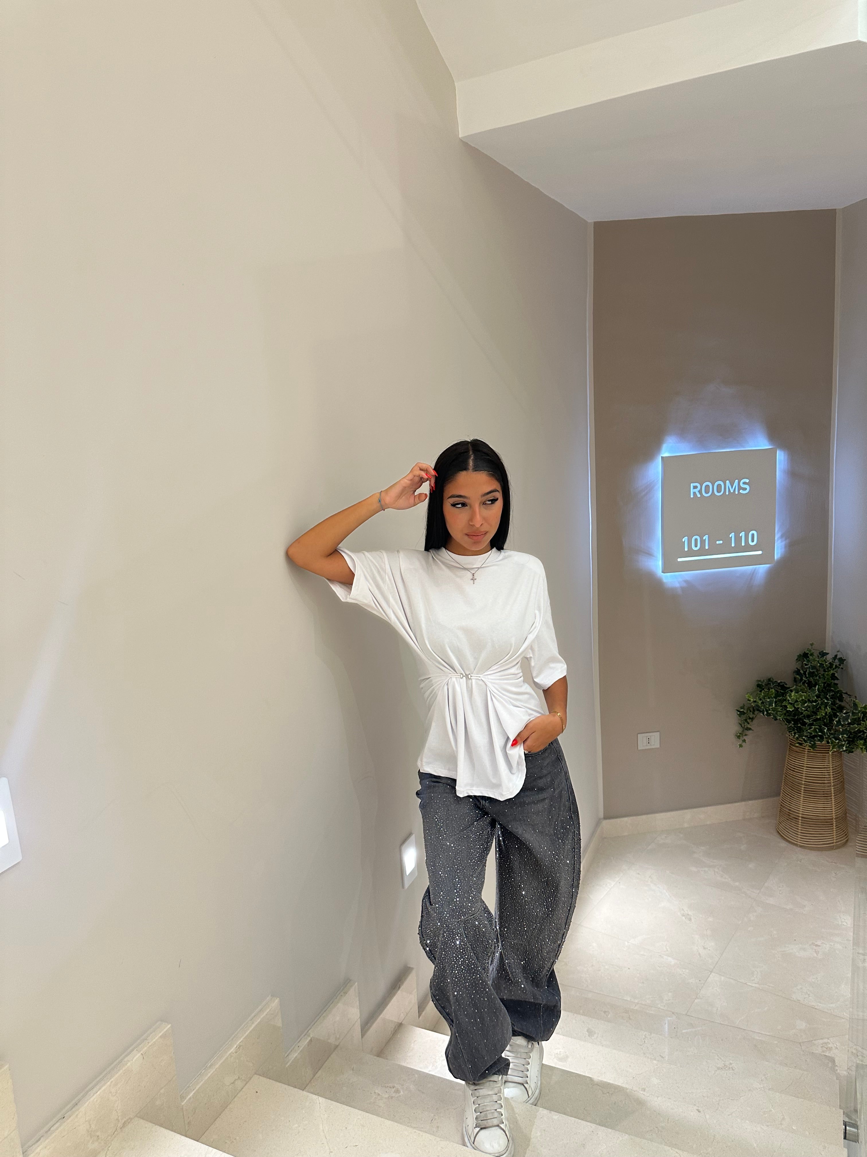 jeans balloon grigio